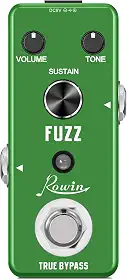 Rowin Pedal de efeito de guitarra eletrônica Fuzz analógica