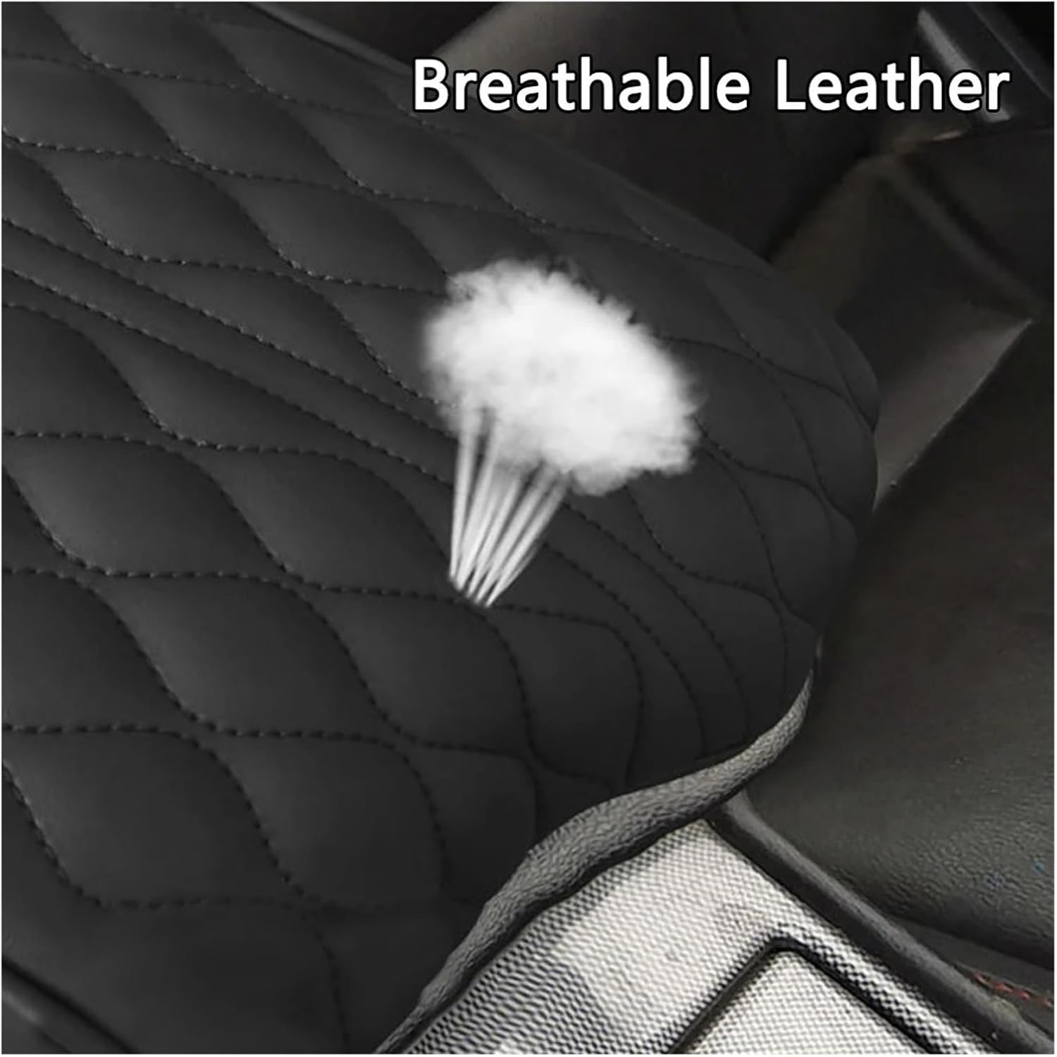 Center Console Cover PU Leather Center Console Arm Rest Cushion Armrest Mat Armrests Box Cover Fit for Palisade 2019-2022 Middle Console Cover Lid(Black)