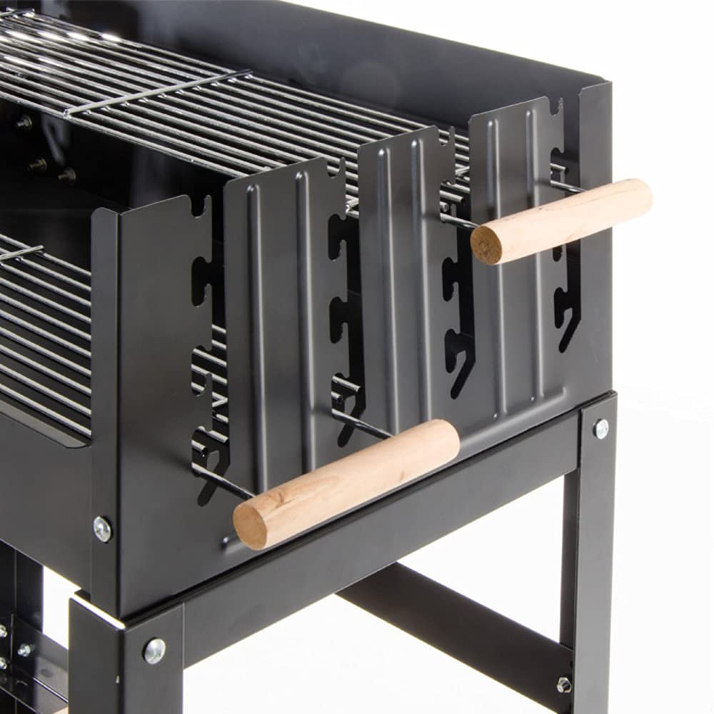 VERDELOOK Barbecue in Acciaio a Carrello Larghezza 90 cm, Ideale Come griglia da Esterno