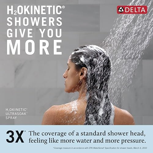 Miniatura 5 de Delta Faucet ProClean 51584-BL Ducha de mano negra mate con barra deslizante, ducha de mano con rociador de alta presión, sistema de ducha negro