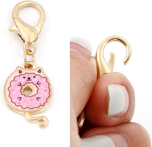 Miniatura 3 de 6 marcadores de punto de gato para tejer y tejer a ganchillo, esmaltado, lindo animal de puntada de ganchillo marcador de ganchillo para gato,