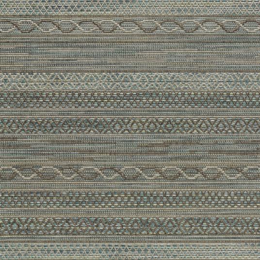 Decoweb Moquette Tissé Plat - Aztlan - Blue Multicolor - Rouleau de 4m x 2m