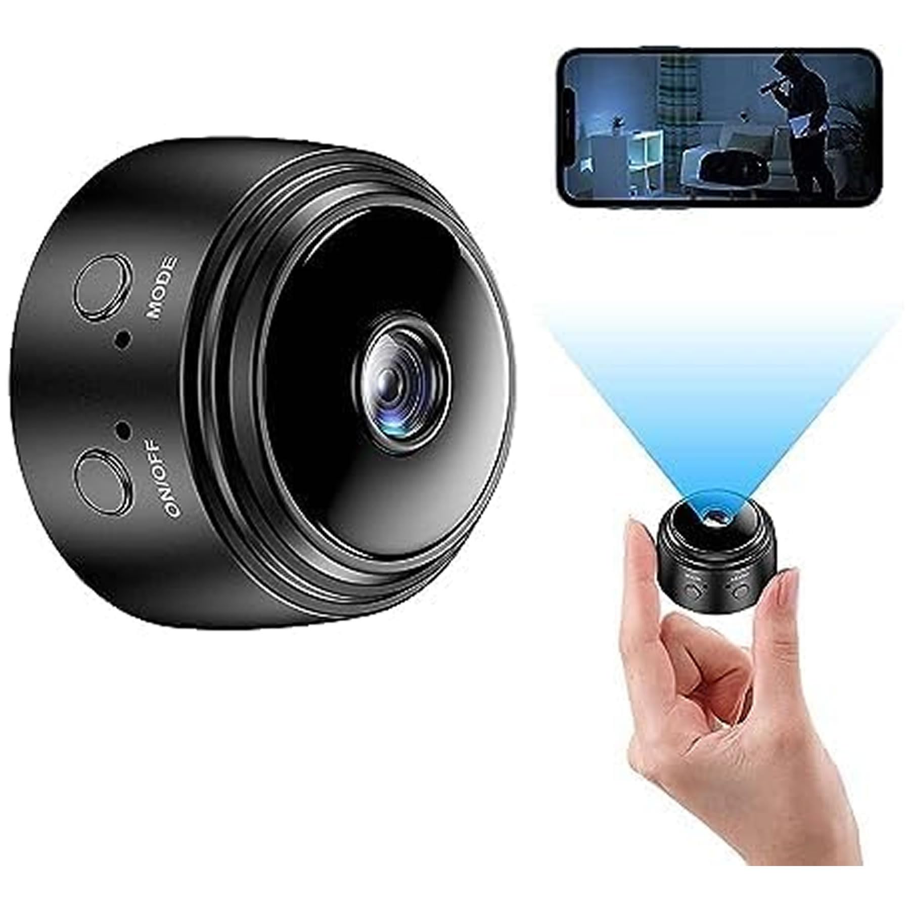 Zinzo WiFi Spy Camera Hidden for Home Outdoor High HD Focus Spy Magnet Mini Live Stream Night Vision IP Wireless 1080P Audio Video Hidden Indoor Nanny...-image-27