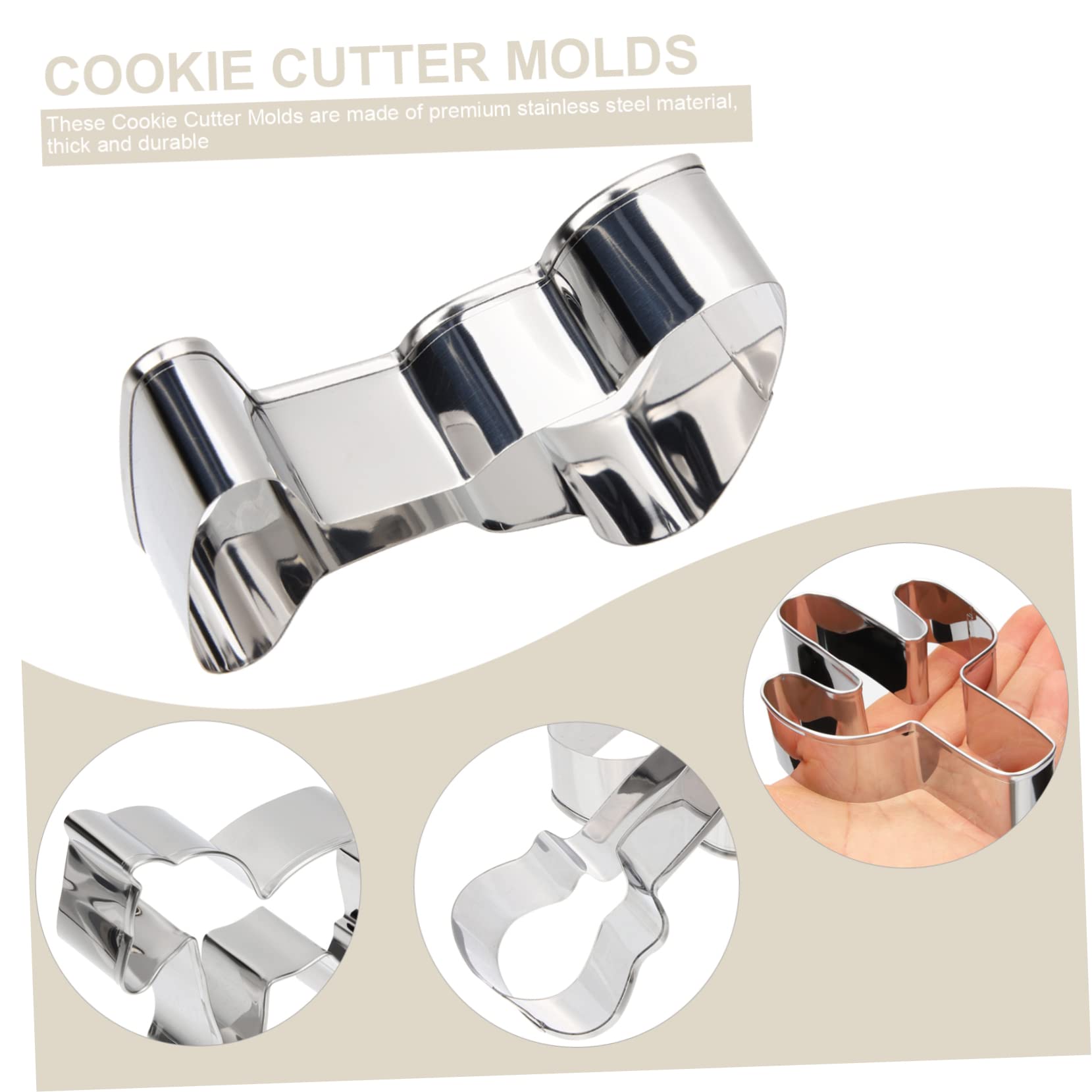 DECHOUS 5 Ensembles Moule À Biscuits Mini Emporte-pièces Décoration Emporte-pièces Pour La Fête Fabricant Coupe-sandwich Tacos Coupe-gâteau Scone Acier Inoxydable 6 Pièces * 5