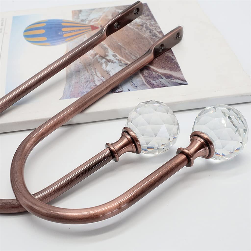 Boule de Cristal Sangles de Rideau Magnétiques Accueil Boucles de Fixation de Rideau Clips Tiges Accessoires Crochets (Couleur : A, Taille (A comme Le Montre l'image)