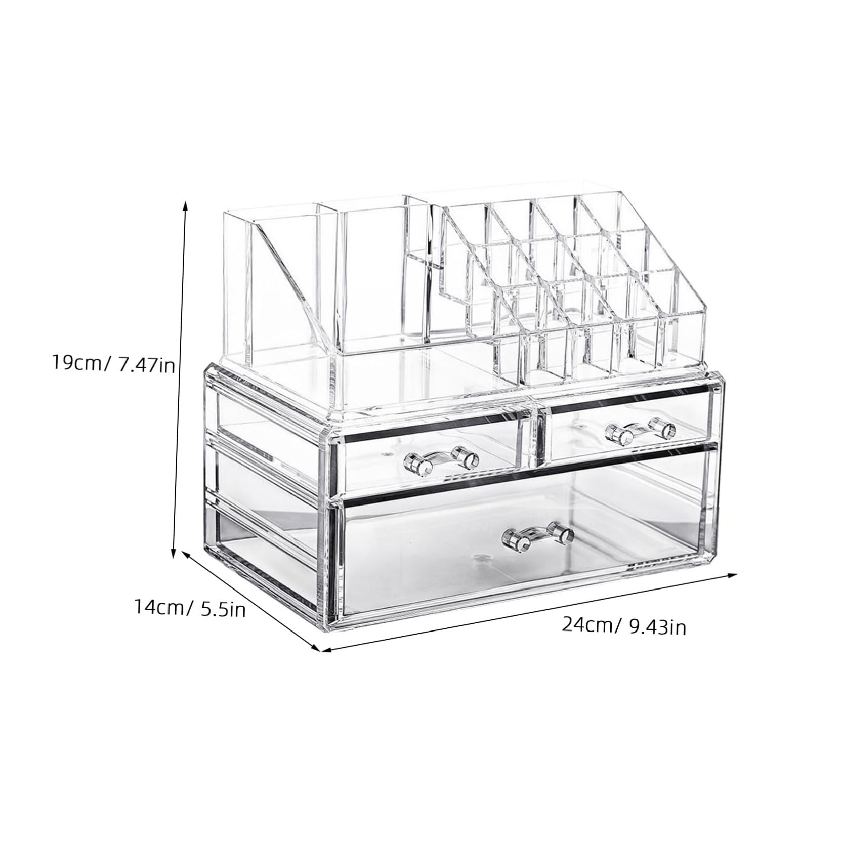 Contenitore Cosmetico con Cassetti in Acrilico, Organizer per Make-up