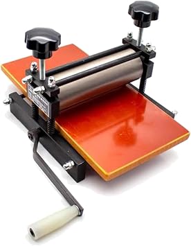 Printmaking Rubbing Machine, Manual Etching Press Machine, with Metal Roller, for Block & Monotype Printing, Professional Printmaking Supplies