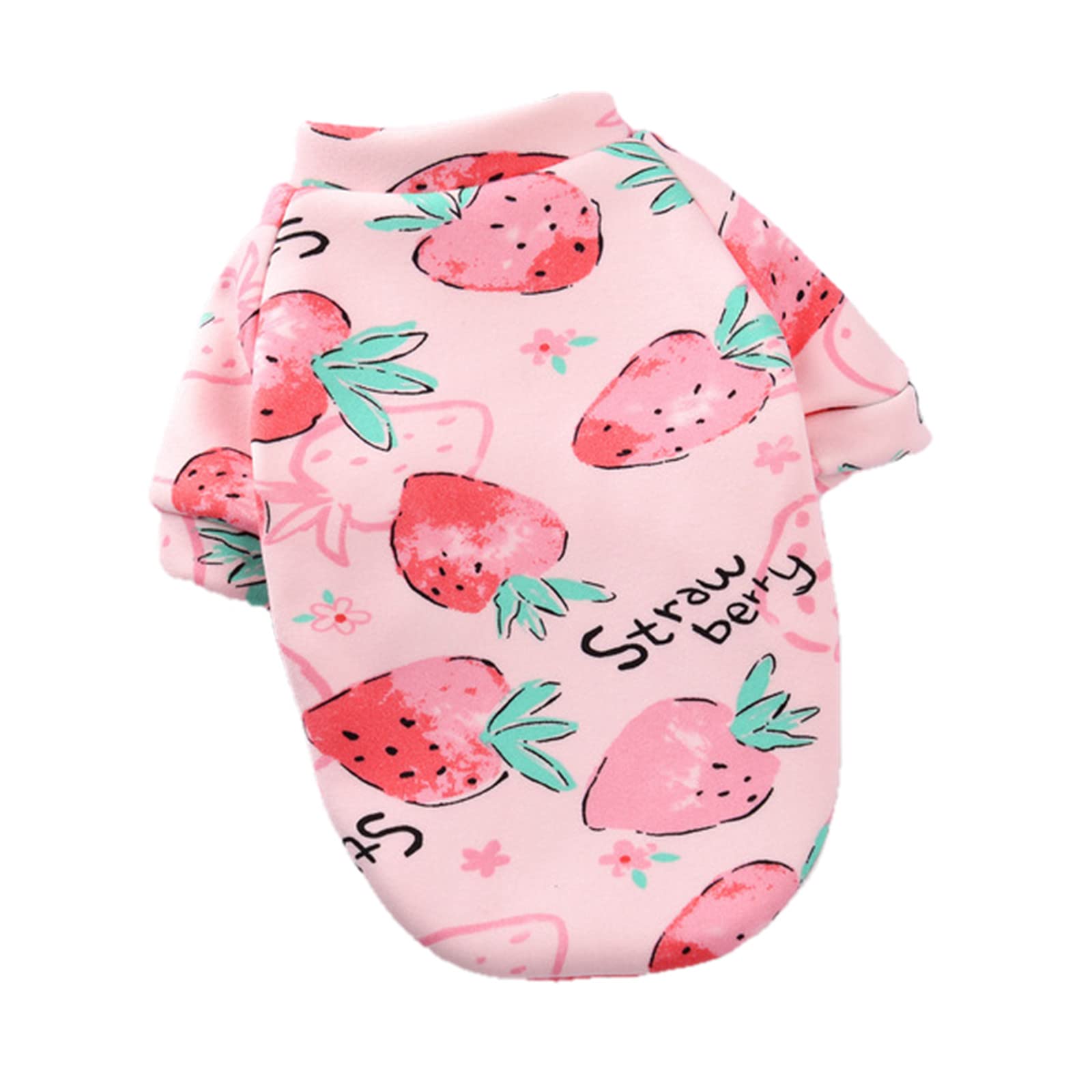 Manteau chiens anti-courants d'air vêtement coton motif fraise pull S