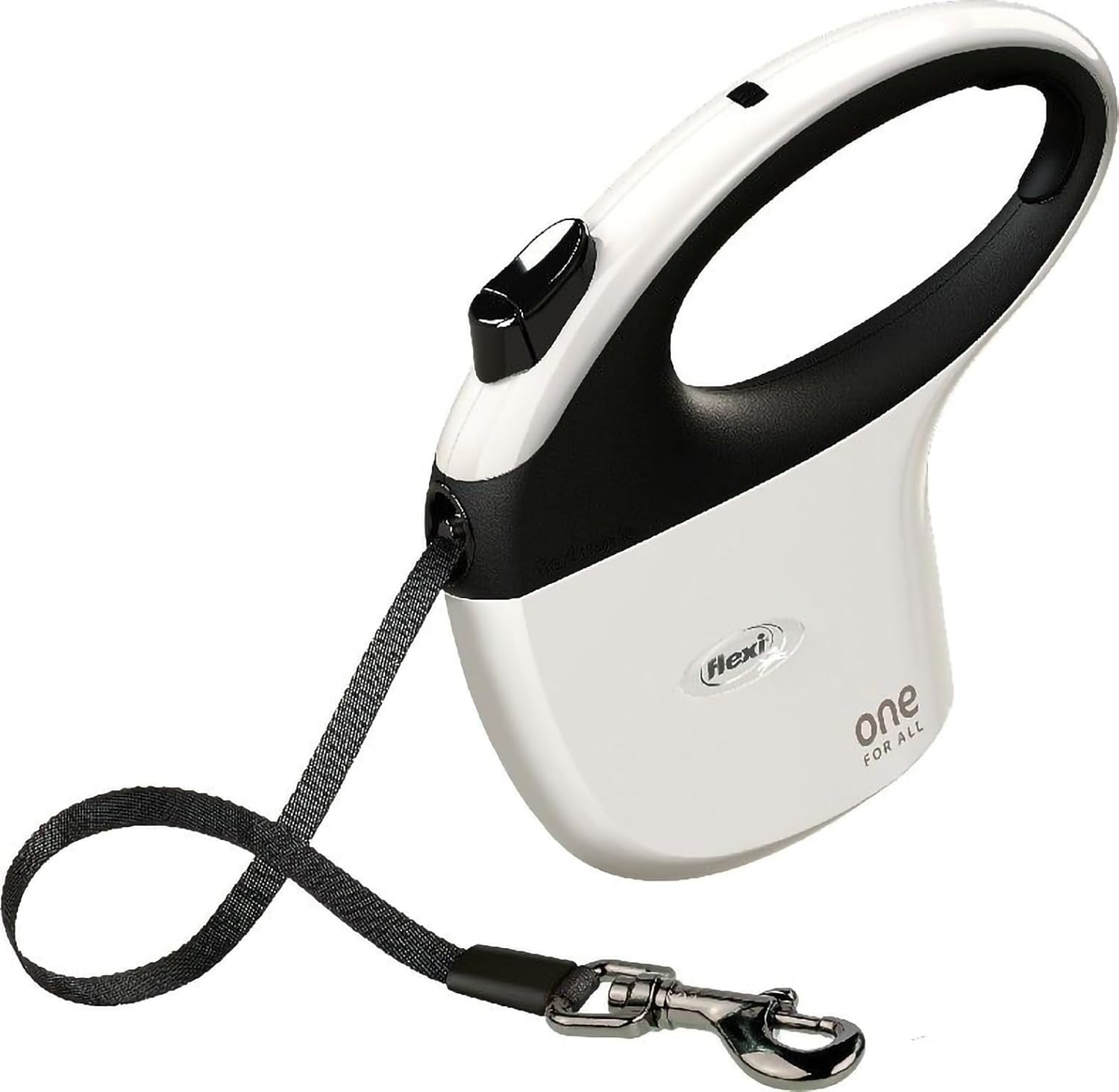 Flexi One Gurt 5 m weiß-schwarz – Designleine für Hunde bis 30 kg