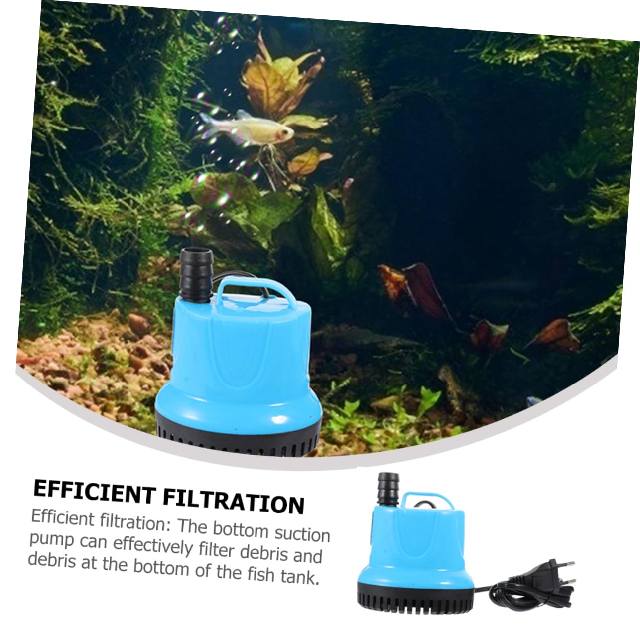 SUPVOX Pompa per Acquario Sommersa in Abs Funzione di Circolazione Acqua e Filtrazione Efficiente, Silenziosa e Compatta per Vasche e Acquari