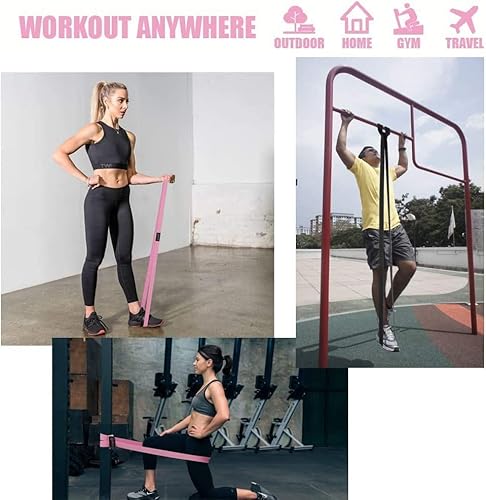 Fitnessbänder Set, Long Resistance Bands Set Lange Widerstandsbänder Krafttraining Gymnastikband Trainingsband Fitnessband Fitness Band Widerstandsband Trainingsbänder Sportbänder Klimmzugband