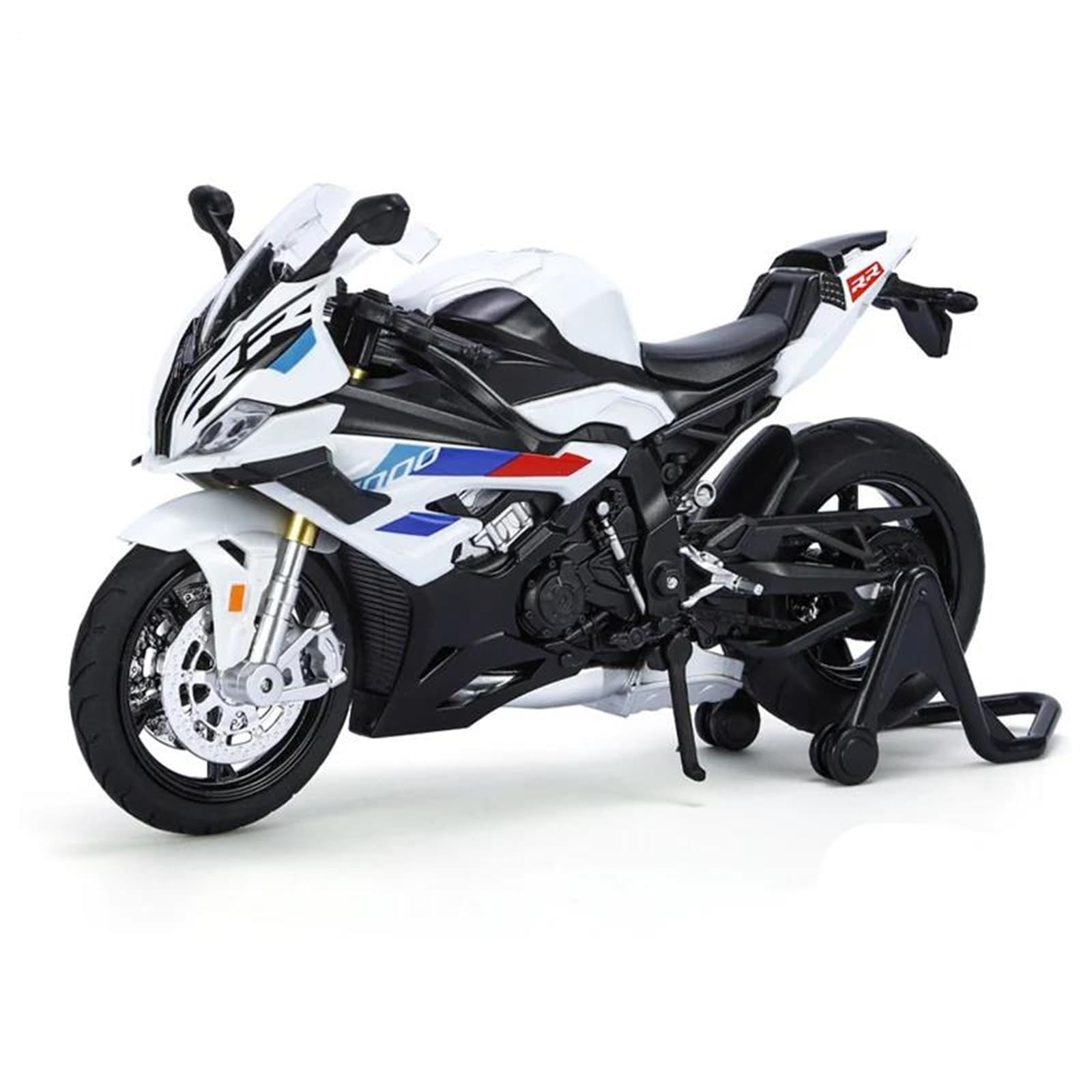Modelo a Escala de Moto Modelo De Motocicleta para BMW S1000RR A Escala 1/12, Colección, Juguete Hobby, Regalo, Todoterreno(White)
