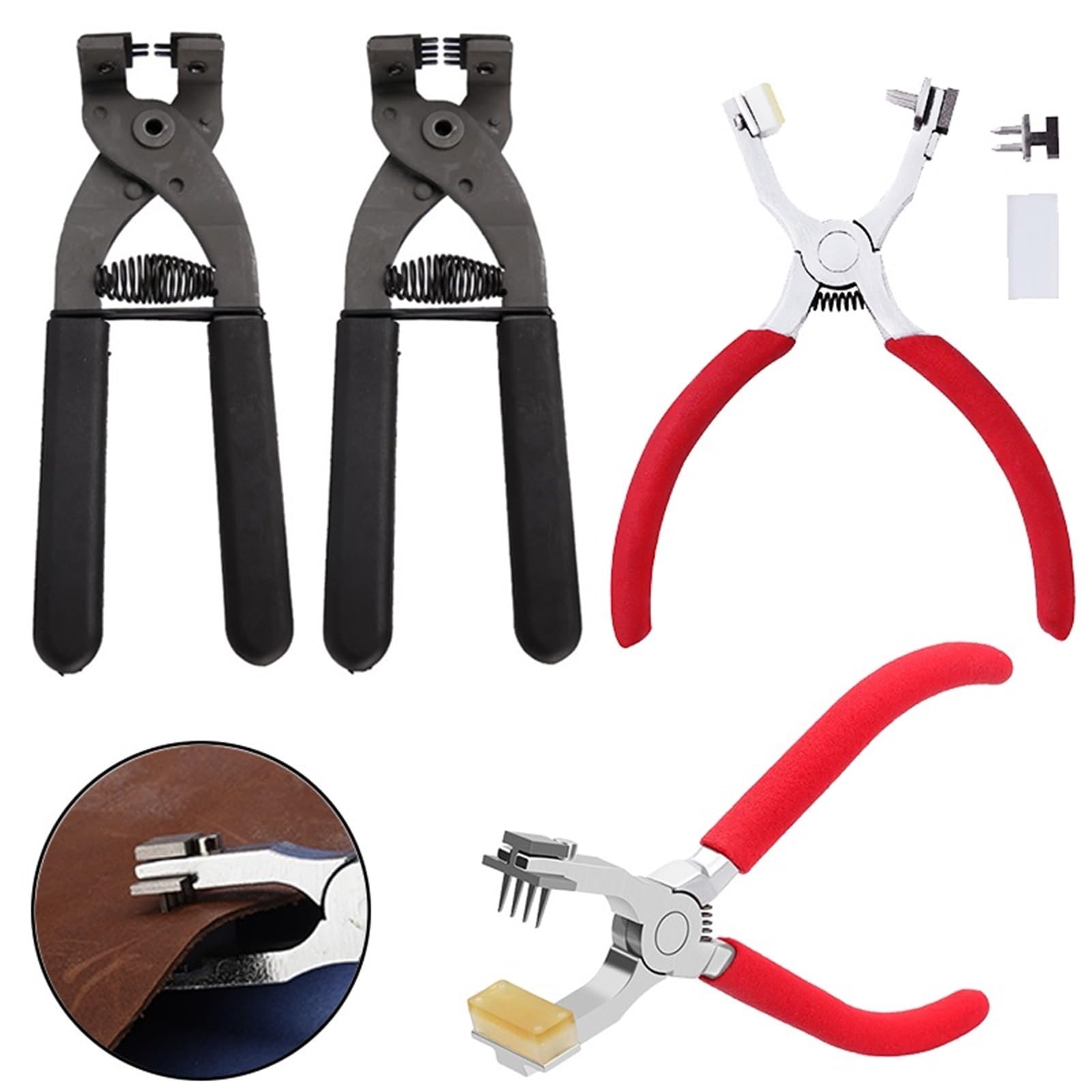 1 outil de perforation LeatherCraft en acier inoxydable pour percer le cuir (type 1)