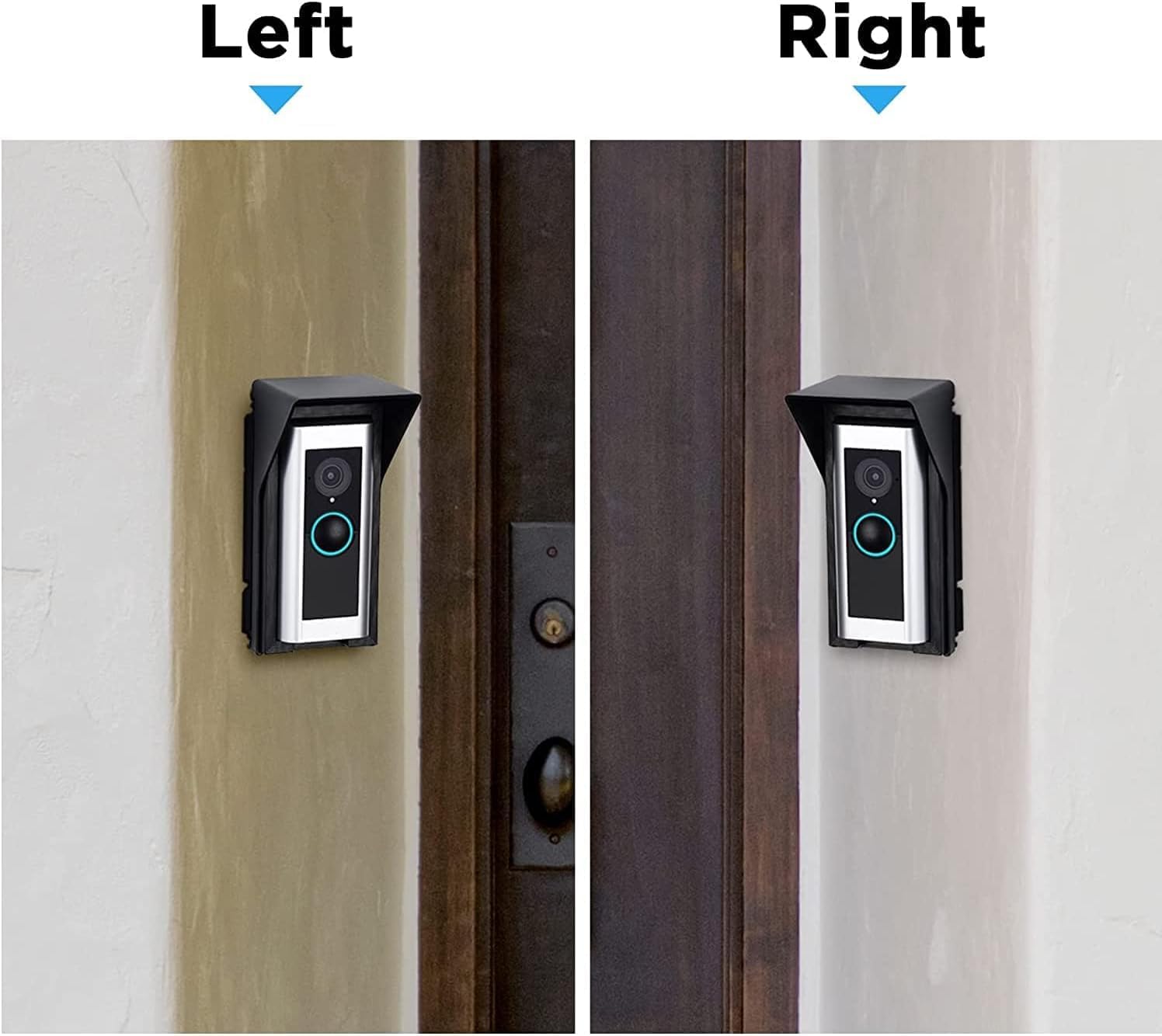 OLAlKE Waterproof Adiustable Angle Mount for Ring Video Doorbell Pro/Pro 2/4/3/3 Plus/2nd Gen (2020 Release)/2/1/Wired, Blink Video Doorbell/2nd Gen ，Expand View Area 30 to 60 Degree, Black