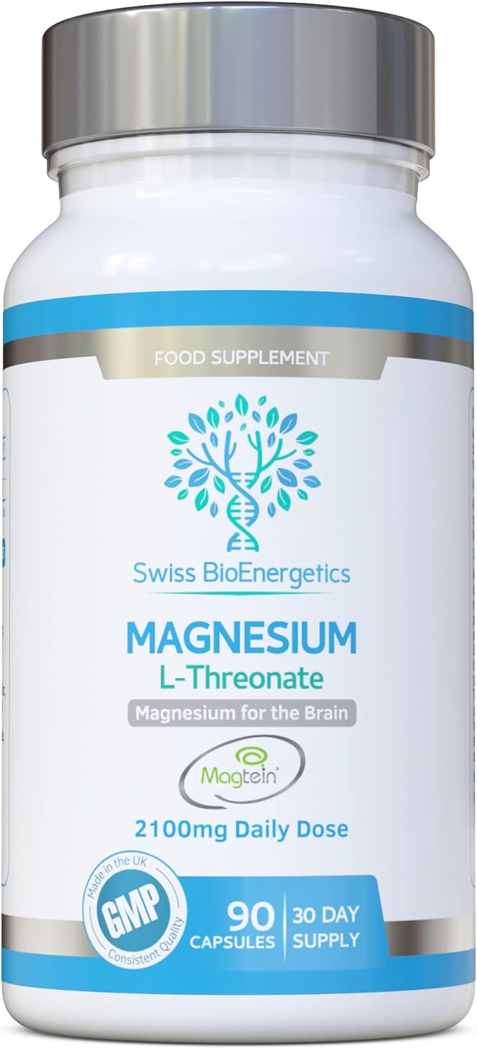 Magnesium LThreonate 2100mg Daily Dose Magtein 30 Day Supply Providing 151mg of Active