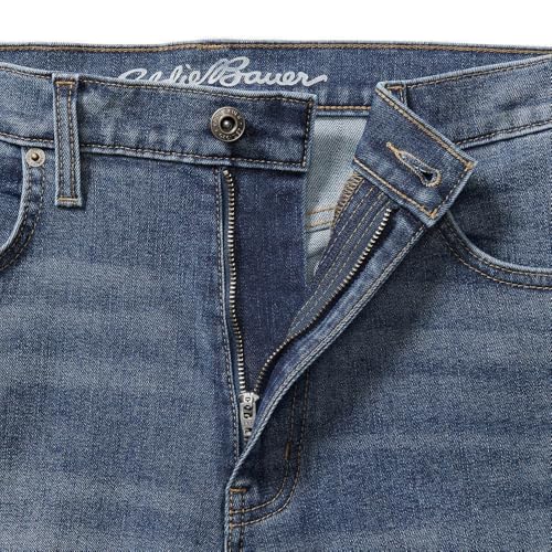 Eddie Bauer Men's Classic Straight Fit Stretch Denim Jeans (US, Waist Inseam, 30, 34, Regular, Regular, Blue)4