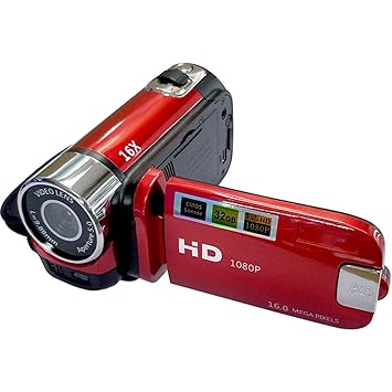 Lyla 1080P Hd Camcorder LCD Video Camera Recorder 16X Zoom Night Vision -EU Red | Camcorders