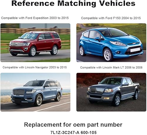 Miniatura 6 de Actuador de cubo de bloqueo automático 4WD compatible con Ford F150 2004 a 2015, compatible con Expedition y Lincoln Navigator 2003 a 2015, repuesto