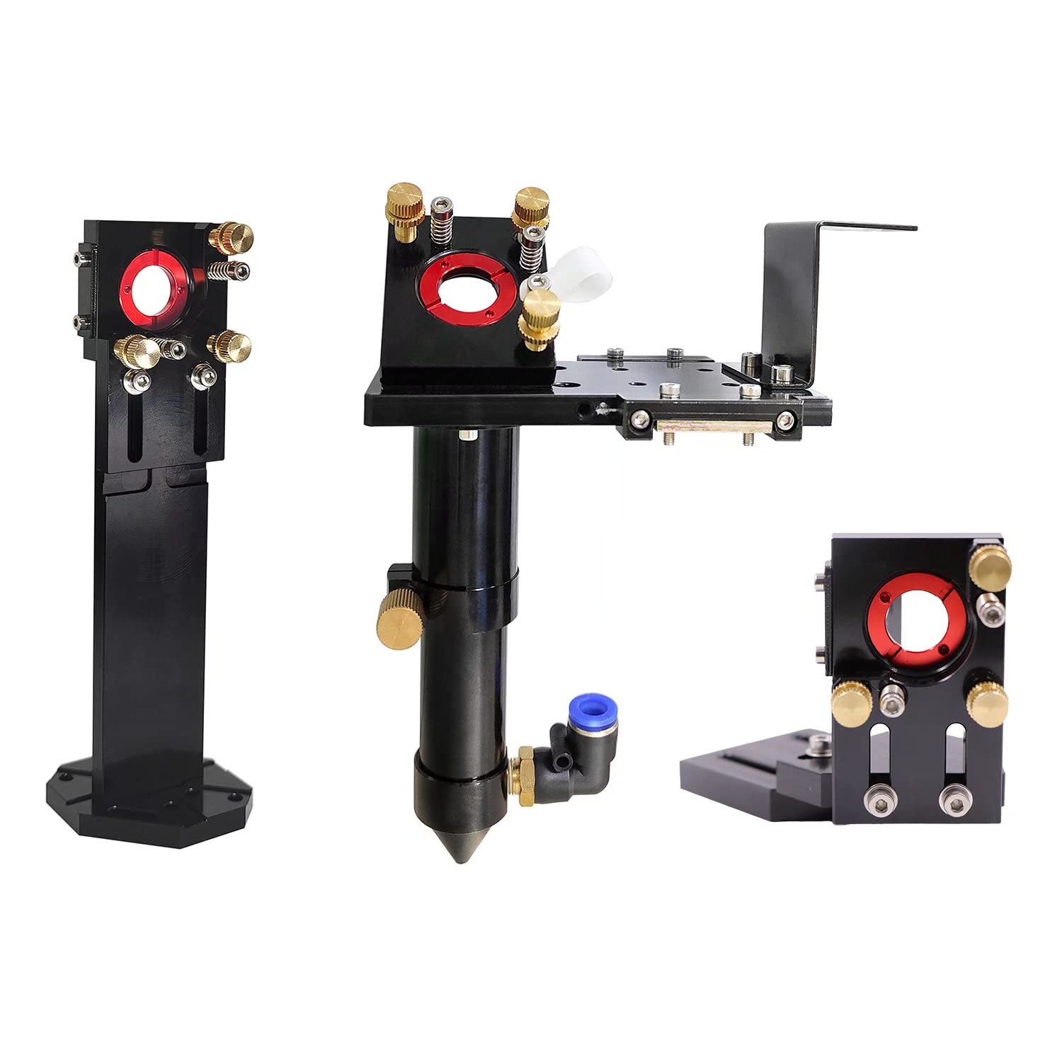 FONLANDC Series CO2 Laser Head Set for Focusing Lens D18 FL38.1& D20 FL50.8/63.5/101.6mm Reflection Mirror 25mm for Laser Engraving Cutting Machine