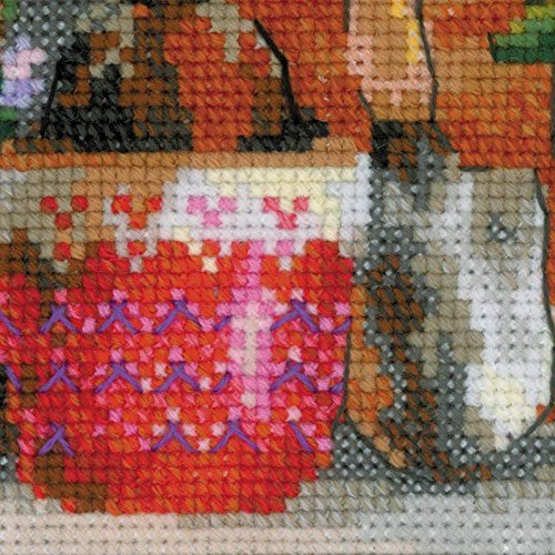 RIOLIS Cross Stitch Kit - 1669 - Windowsill with Flowers, Multicolor, 40cm x 25cm - Image 4