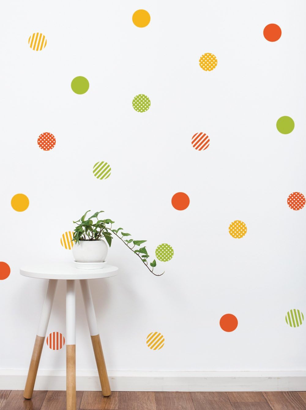 Patterned Dots Vinyl Wall Sticker - Orange/Green/Yellow - by Simple Shapes