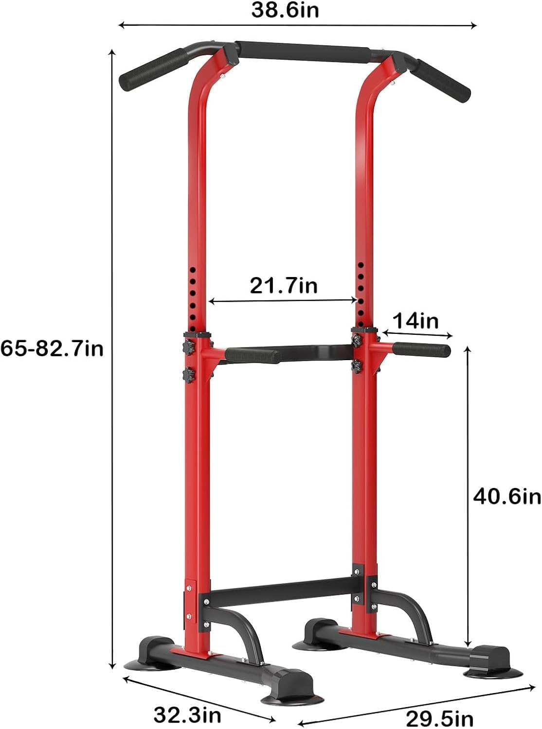 Multi-Functional Power Tower for Home Gym: Adjustable Pull Up & Dip Station with 400 LBS Capacity, Space Saving Strength Training Equipment for Men and Women
