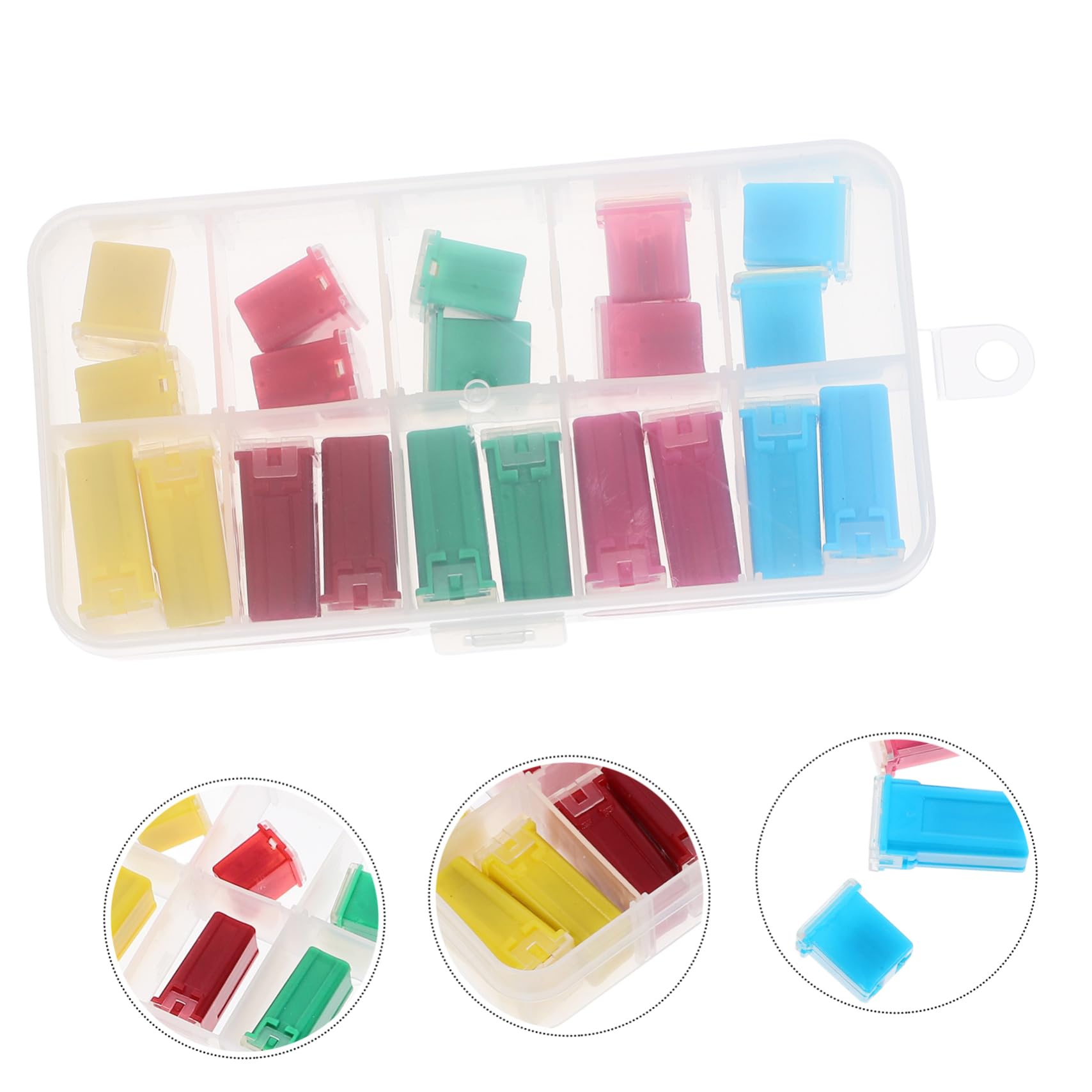SOLUSTRE 80pièces Kit De Fusibles Automobiles Avec Boîte Plastique Assortiment De Sécurité Pour Voitures Et