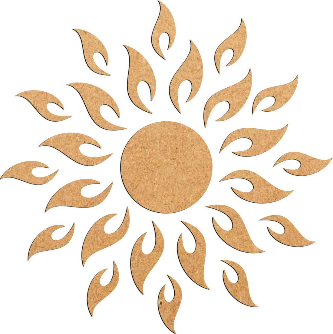 Bikri Kendra - MDF Sun Art Craft Plain Wood Unfinished Blank Cutouts for Tea Coffee Christmas Painting Slice, Resin Mandala Arts Work & Decoration MDF Wooden Coasters for DIY Craft or Decoupage-image-27