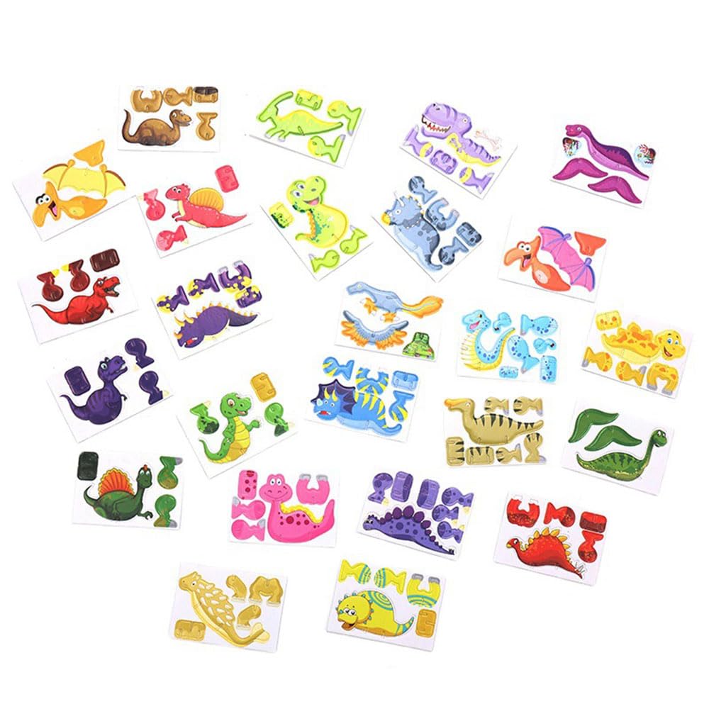 JZS 25 Pcs Foam Gliders Planes Toys for Kids, Paper Airplane Toys Set Airplane Party Favors Carnival Prizes Outdoor Flying Toys Foam Planes for Kids Boys Girls(Dinosaur)
