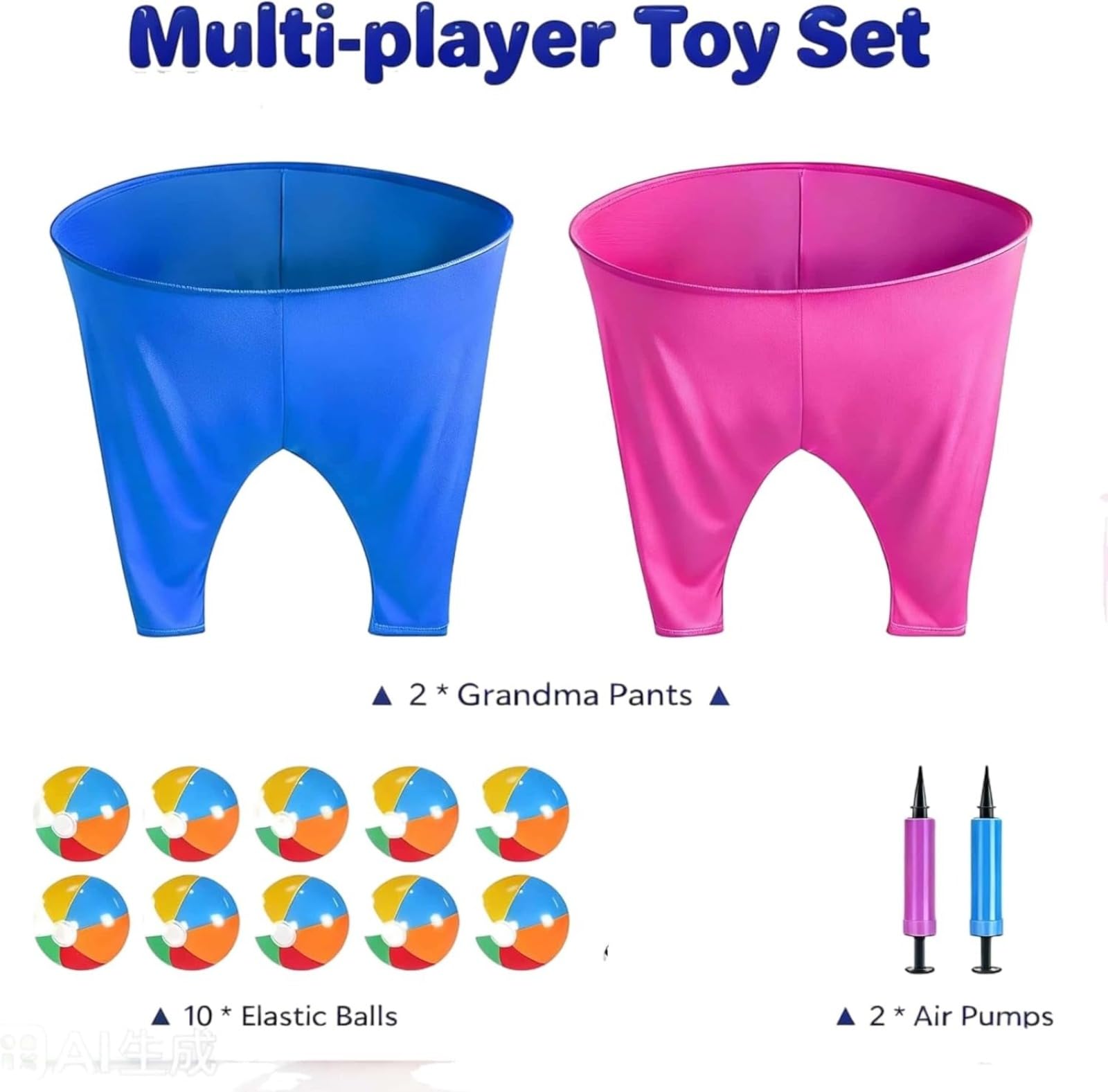 Granny Pants Yard Game per adulti e bambini, gioco di palla rimbalzante Granny Pants Outdoor Games con 10 palle rimbalzanti, 2 pompa,Gioco Nonna Pants ideale per gruppi, riunioni di fa