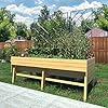 Veikou raised garden bed 6 x 3 x 2ft raised garden beds outdoor with 6 legs detachable liner garden bed for backyard patio balcony 837lbs capacity natural wood  urban country home decor