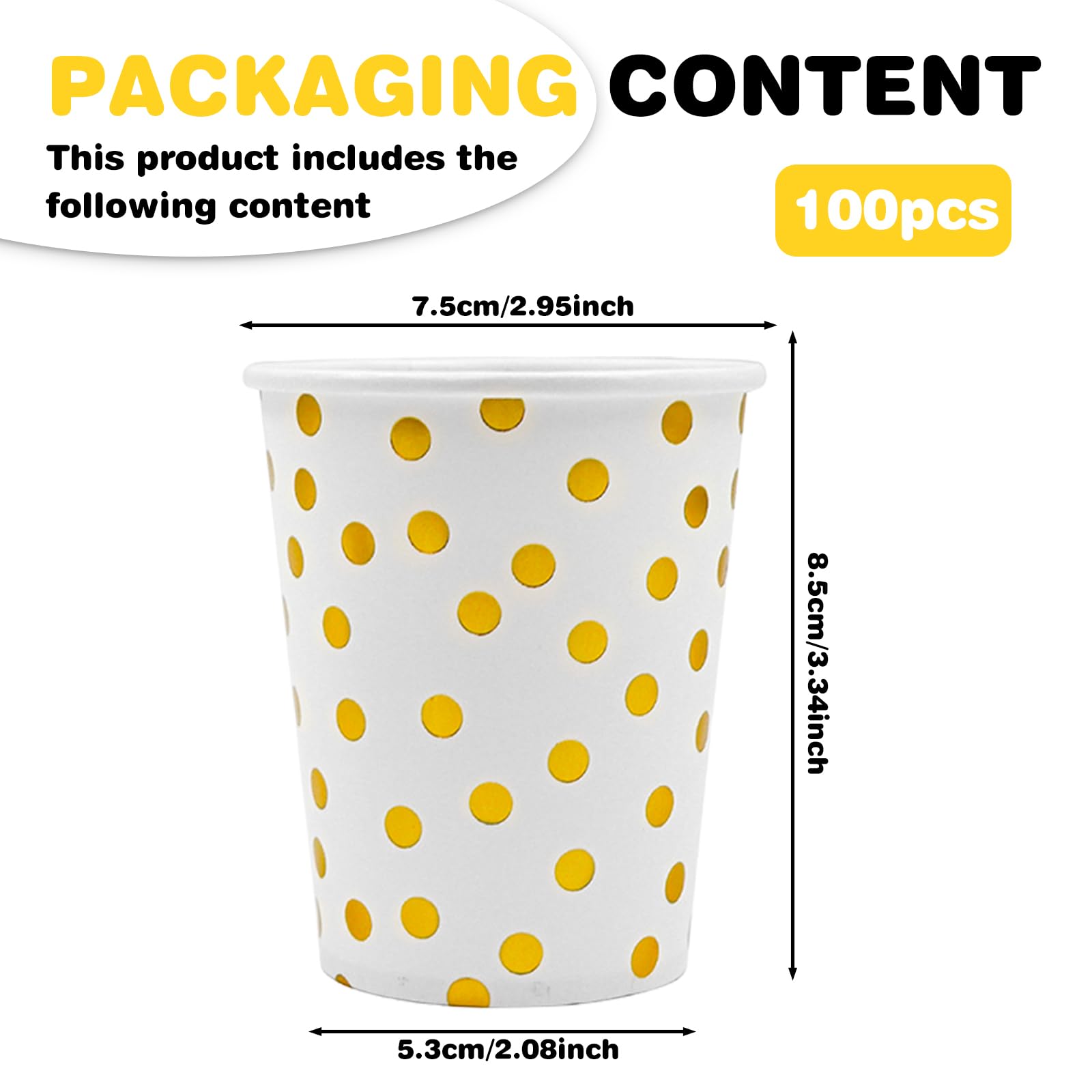 PZ 100 Bicchieri di carta da ml 250 (9 OZ) per cappuccino caffè