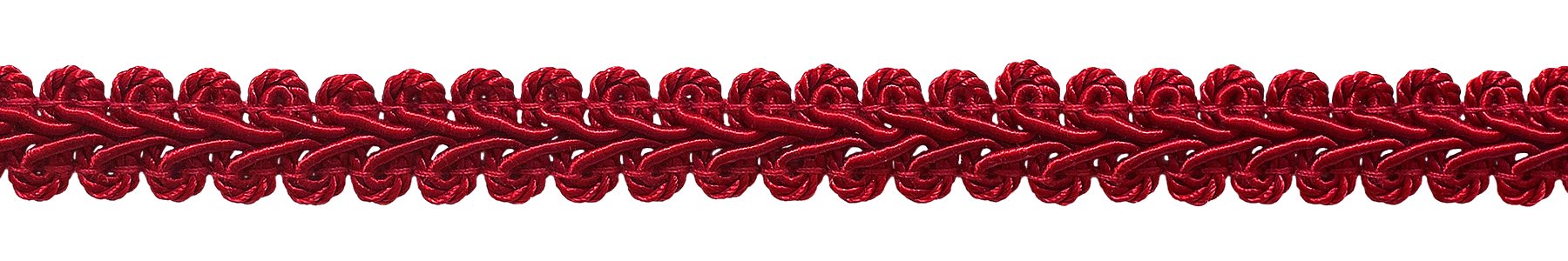 DÉCOPRO 1cm (1/2") Basic Collection French Gimp Braid Trim FGS, Cherry Red # E13 (Dark Crimson Red) Sold by The Yard (0.9m/3 ft/36)