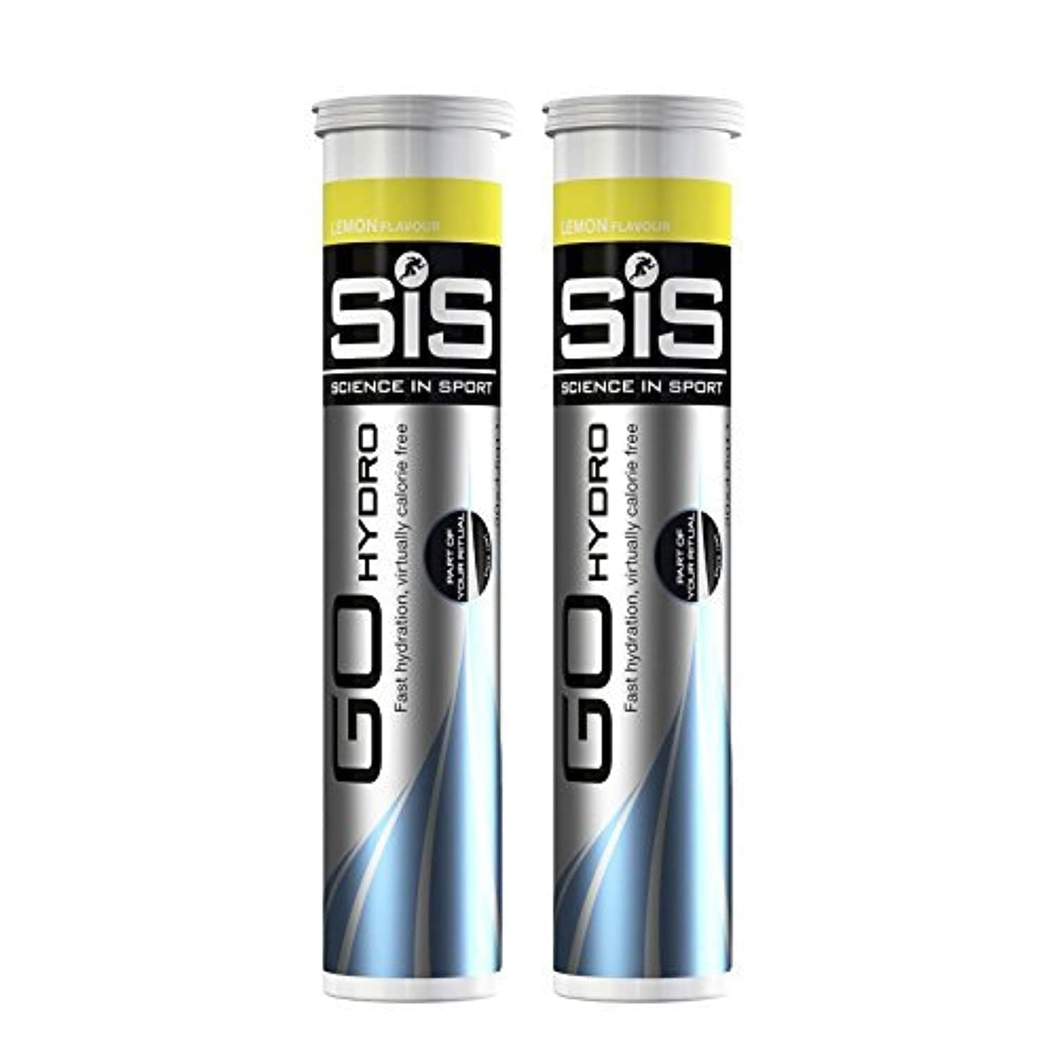 SIS Go Hydro Hydration Energy Drink Tablets - Lemon (2 Packs of 20 Tablets)