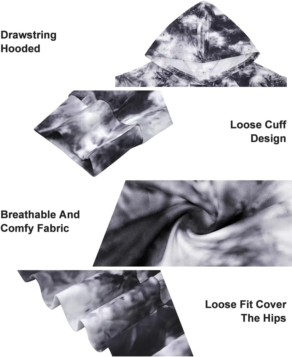 RITERA Women's Plus Size Hoodies Tie Dye Hoodie Long Sleeve Sweatshirts Drawstring Pullover Casual Sweater top L-5XL - Image 4