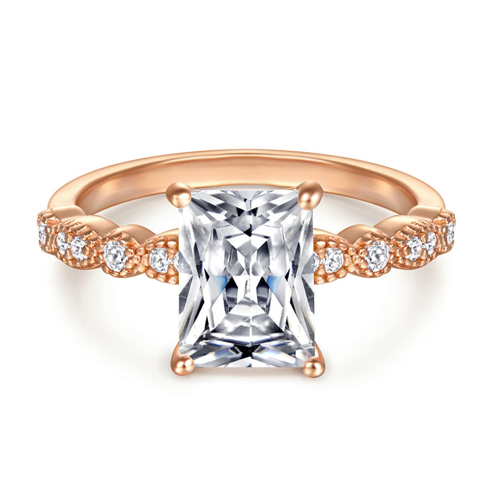 Bague rectangle en argent véritable infini le cadeau de mariage idéal pour elle - 4