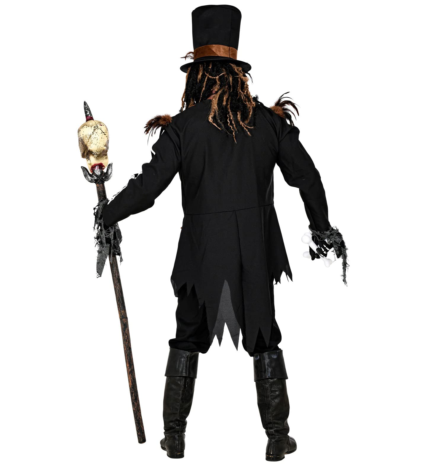 W WIDMANN MILANO Party Fashion - Voodoo Priest Costume for Men Skeleton, Skulls, Halloween, Carnival, Theme Parties - Image 4