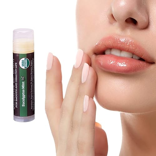 Miniatura 9 de Earth's Daughter - Bálsamo labial orgánico USDA, paquete de 4 unidades, sabor a menta de eucalipto, cera de abejas, aceite de coco, vitamina E, el