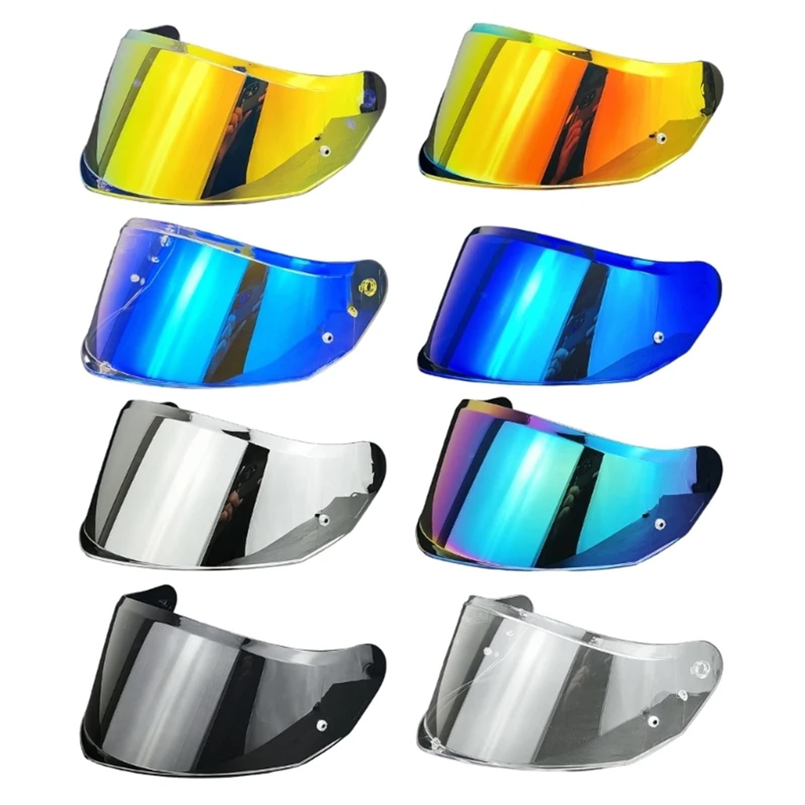 Visera Casco Moto Cascos de motocicleta con pantalla facial y cambio rápido, adecuados for uso diurno transmisión luz(Color 8)
