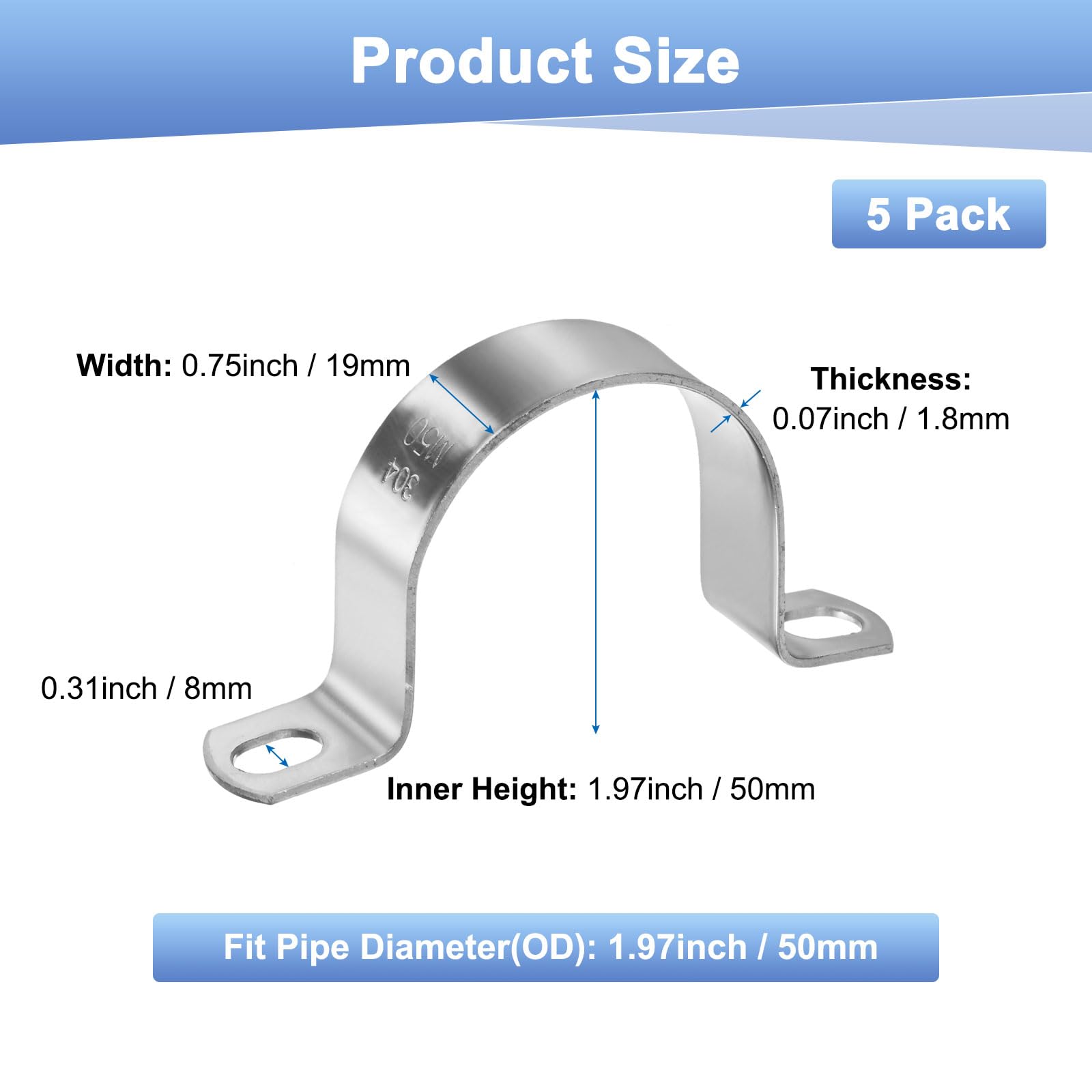 M METERXITY 5-Pack Conduit Clamps - Image 3