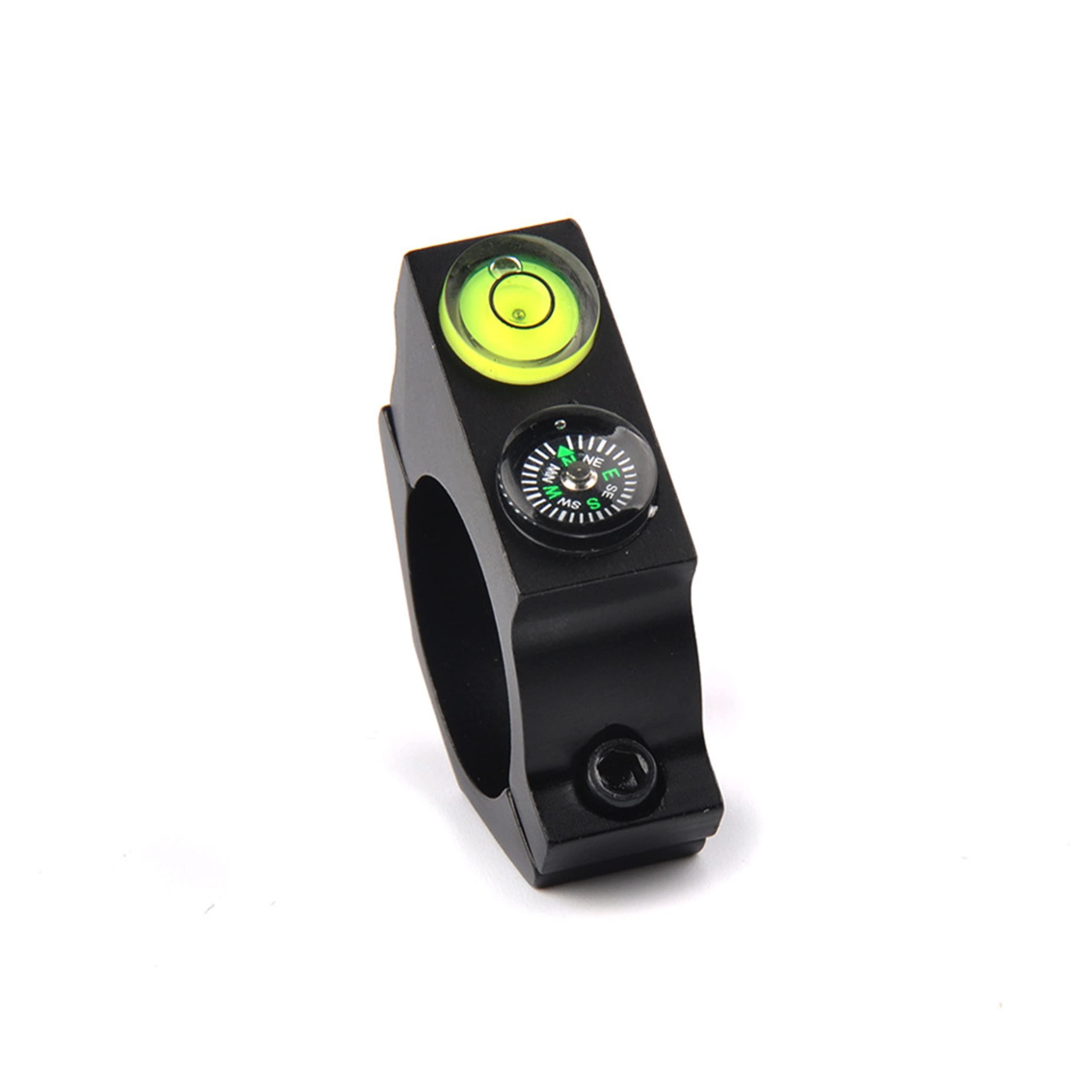 Nivel de Burbuja + Brújula 30mm para Airsoft Rail Picatinny Visor Soporte de Anillo Rail Táctico para Rifle Scope Tubo Visor Montaje para Arma Caza Paintball Adaptador