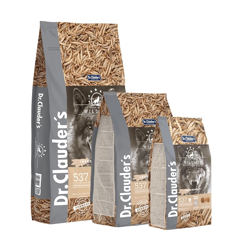 DR.CLAUDER’S - Wildlife | Natürliches Trockenfutter mit Omega-Fettsäuren und Mineralien für ausgewachsene Hunde. Getreidefreies Alleinfutter im Beutel ohne Konservierungsstoffe | 2kg Insekten