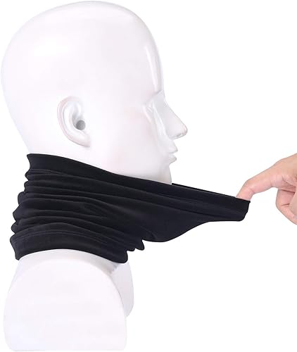 Miniatura 4 de Calentador de cuello de forro polar Polaina de cuello de invierno resistente al viento para clima frío para hombres y mujeres 1 paquete