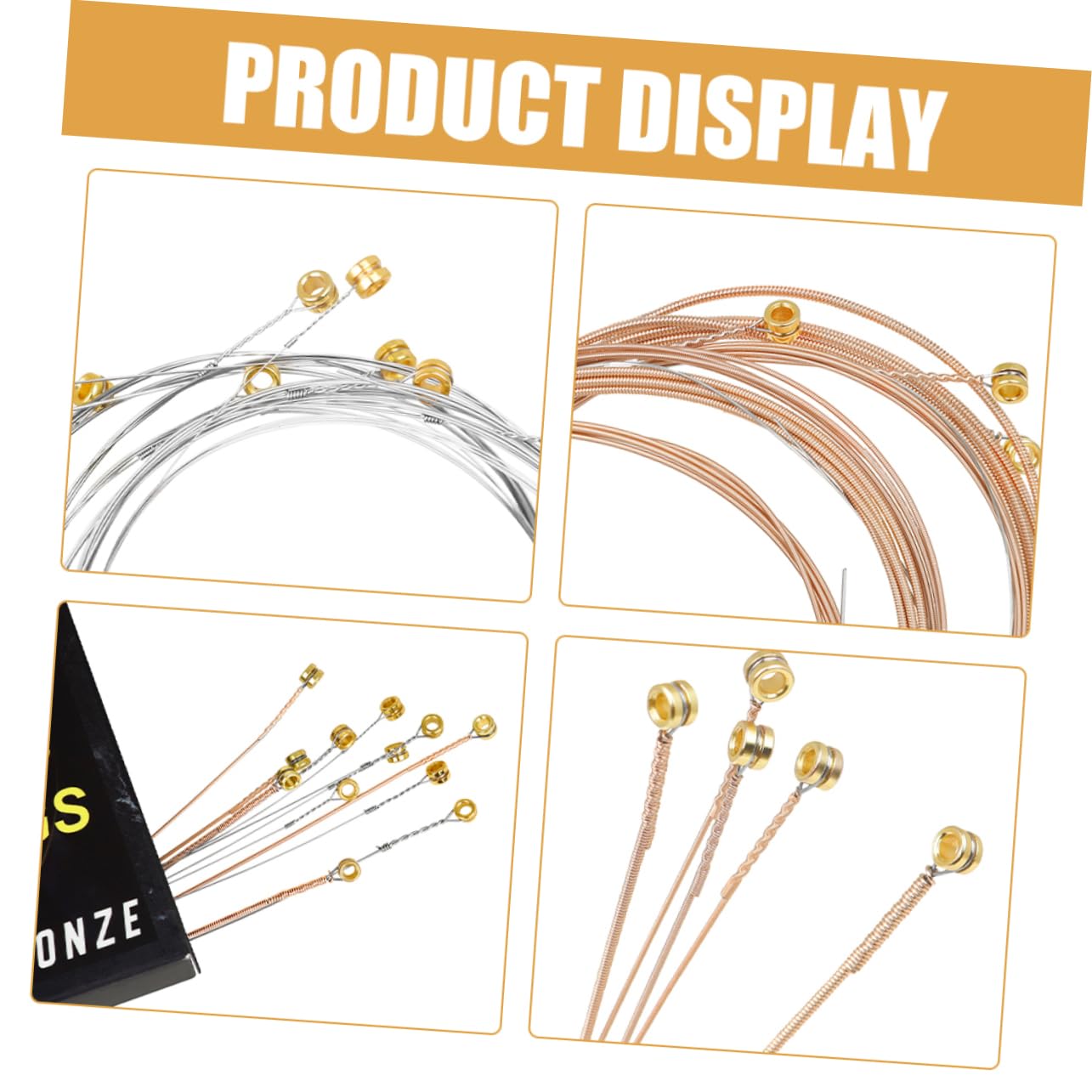 ERINGOGO Acoustic Guitar String Replacement 12pcs Phosphor Bronze Strings Folk Guitar Accessories