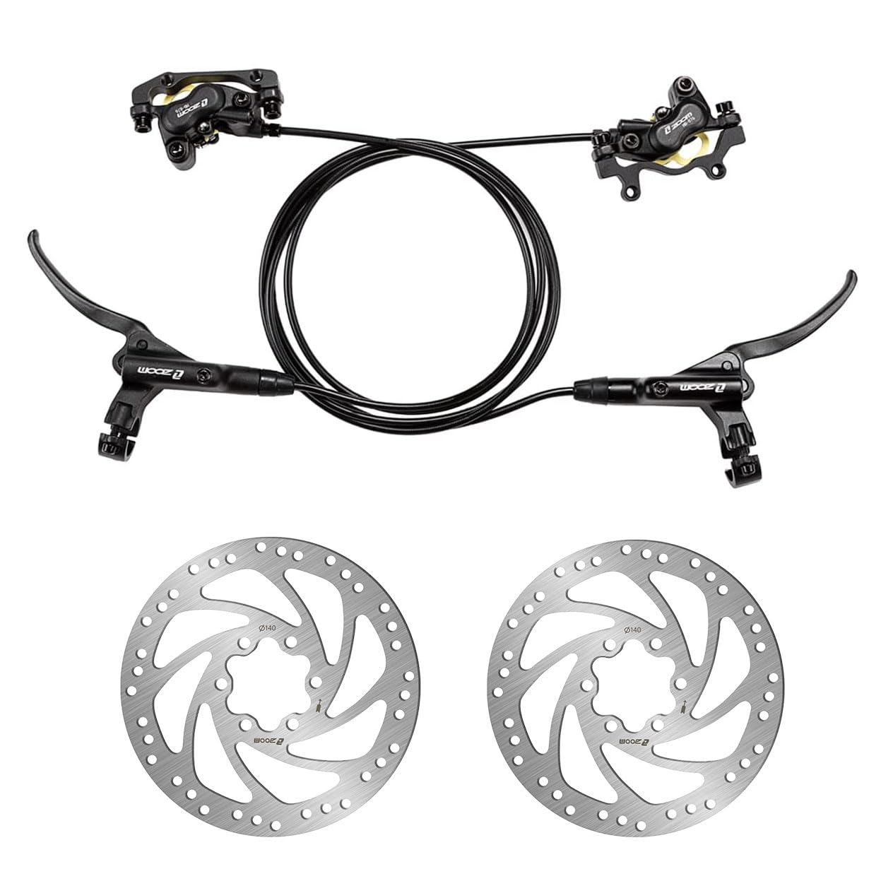Amazon.com: BUCKLOS Zoom MTB 4 Piston Hydraulic Disc Brakes Set