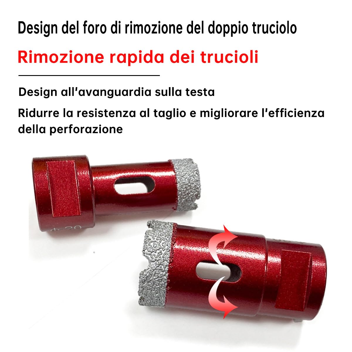SUQIN 6mm Punta Per Trapano Diamantata con M14 Filetto Vacuum Brasato Fresa Diamantata Per Piastrelle Porcellana Ceramica Granito