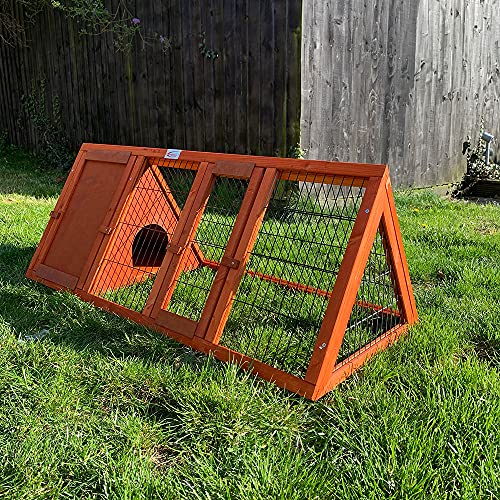 Bunny Business Pet Supplies Apex Run con recinto Conejo/Guinea Run Hutch Hutches, 4 pies Triangulares (Rod-HVY)