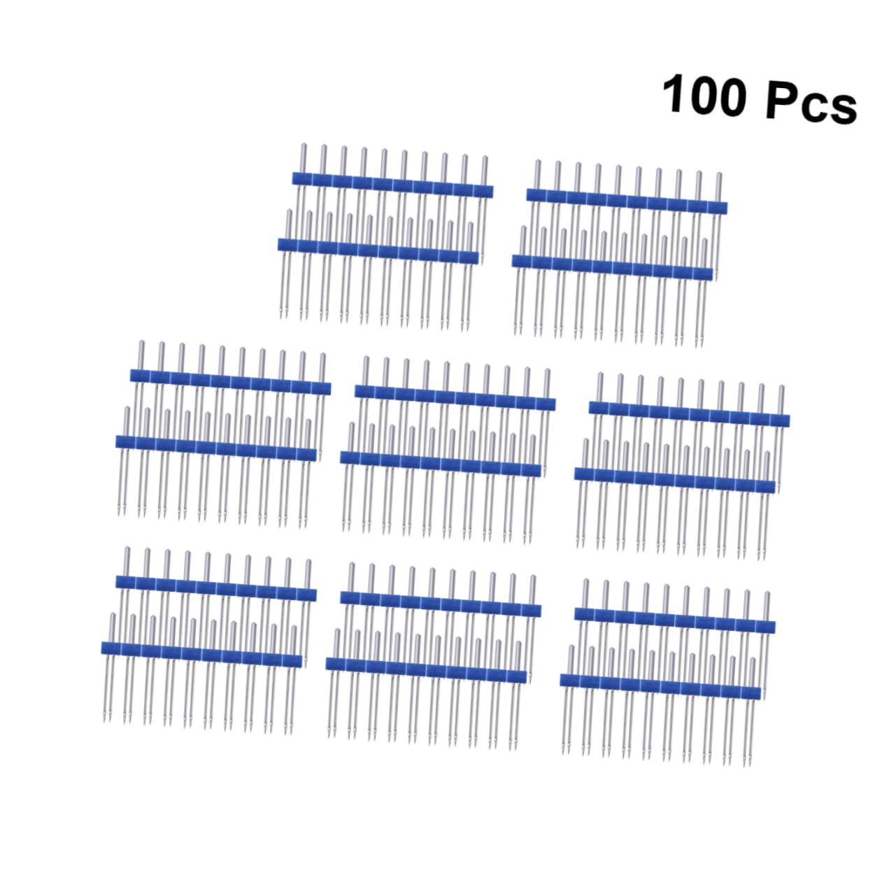 Zwillingsnadel für Haushaltsnähmaschinen, Modell C01-005-00171, 3 Mm | 100 Stück im Beutel, Metallausführung, Blau, mit Twin Needles für Maschinen