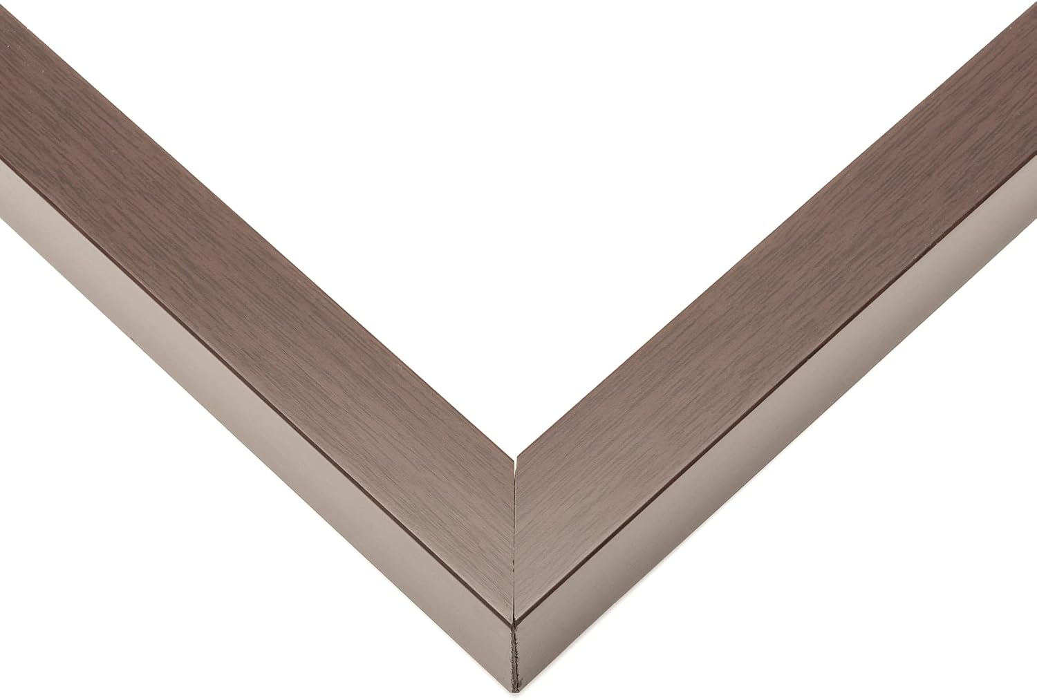 22x8 Shadow Box Brown Walnut Finish Solid Wood Display Frame | 0.875 Inch Moulding Width | 0.875 Inch Rabbet Depth | UV Acrylic Plexiglass, Backing & Hanging Hardware Included