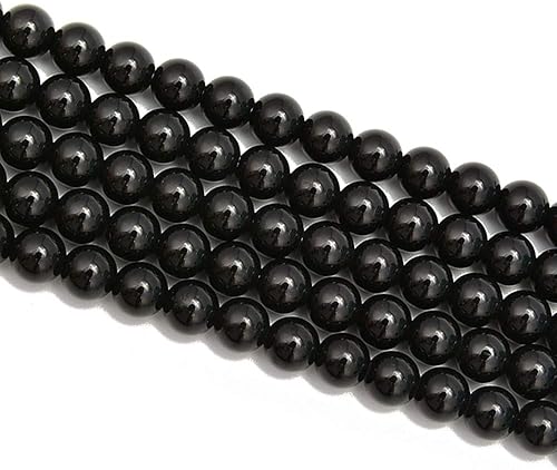 Miniatura 3 de PLTbeads 0.079in agujero grande negro ónix liso redondo 0.394in cristal energía energía energía energía energía energía energía energía perlas